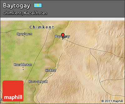 Satellite 3D Map of Baytogay