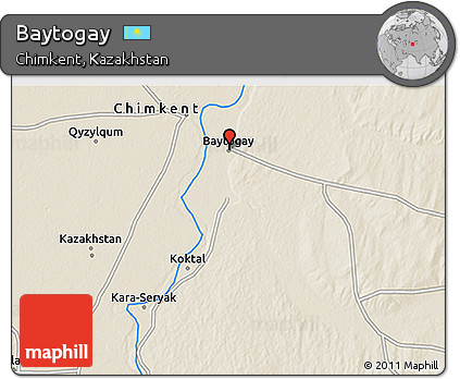 Shaded Relief 3D Map of Baytogay