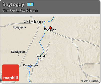 Shaded Relief 3D Map of Baytogay