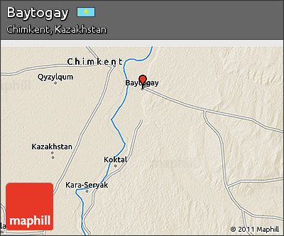 Shaded Relief 3D Map of Baytogay