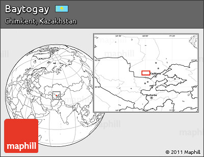 Blank Location Map of Baytogay