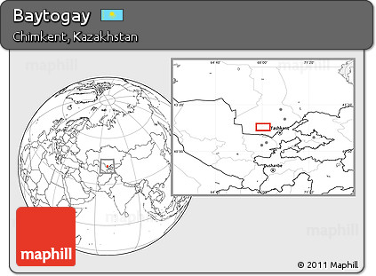 Blank Location Map of Baytogay