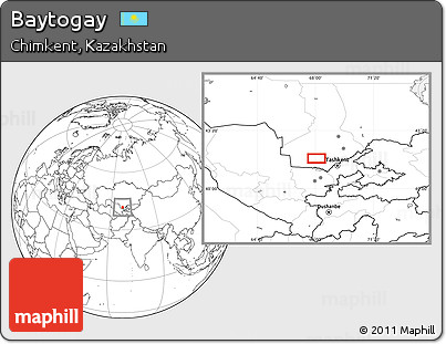 Blank Location Map of Baytogay