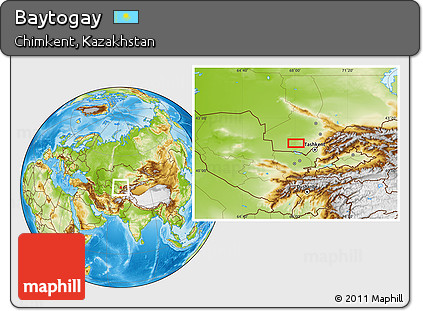 Physical Location Map of Baytogay