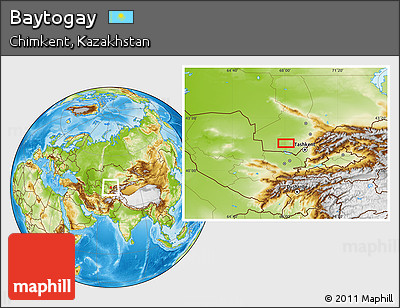 Physical Location Map of Baytogay