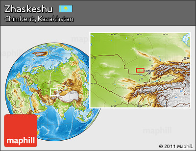 Physical Location Map of Zhaskeshu