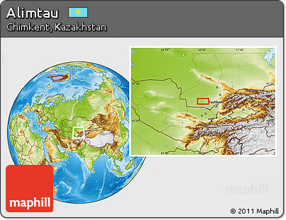 Physical Location Map of Alimtau