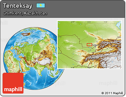 Physical Location Map of Tenteksay