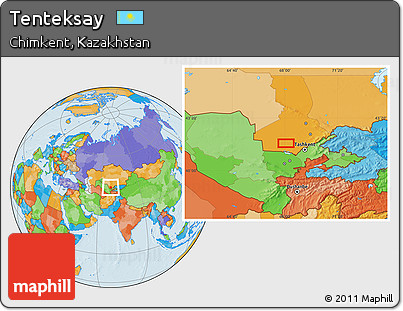 Political Location Map of Tenteksay