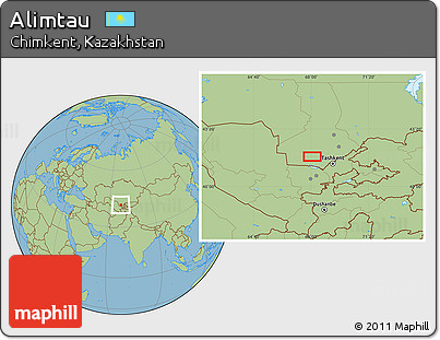 Savanna Style Location Map of Alimtau
