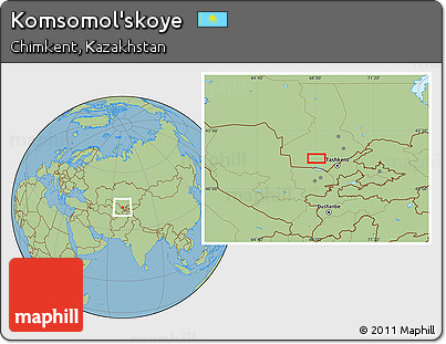 Savanna Style Location Map of Komsomol'skoye