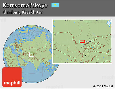 Savanna Style Location Map of Komsomol'skoye