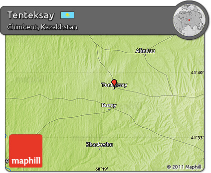 Physical Map of Tenteksay