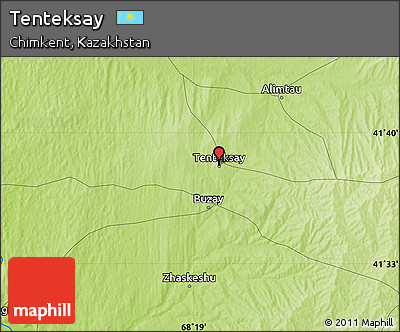 Physical Map of Tenteksay