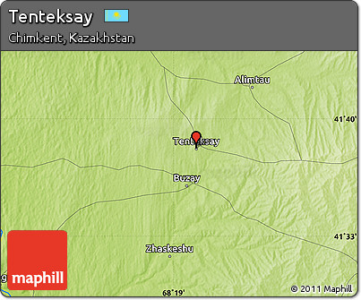 Physical Map of Tenteksay