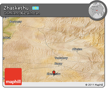 Satellite Panoramic Map of Zhaskeshu