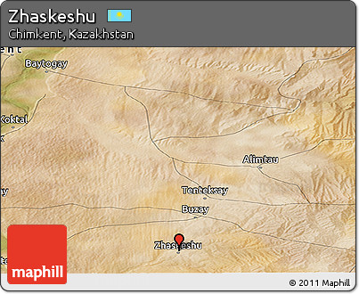 Satellite Panoramic Map of Zhaskeshu