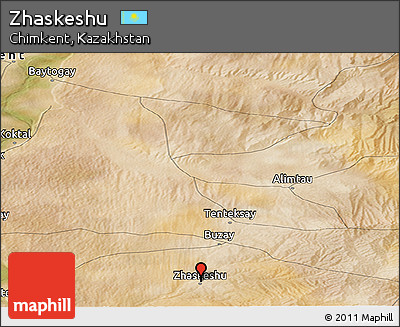 Satellite Panoramic Map of Zhaskeshu