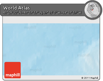 Shaded Relief 3D Map of the Area around 41° 43' 14" N, 68° 46' 30" W