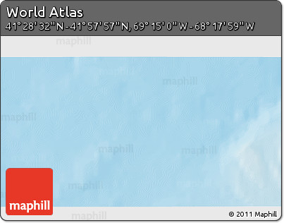 Shaded Relief 3D Map of the Area around 41° 43' 14" N, 68° 46' 30" W