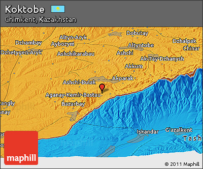 Political Panoramic Map of Koktobe