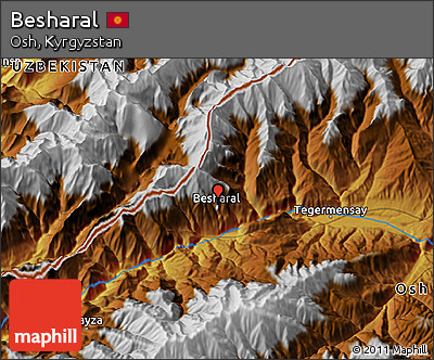 Physical 3D Map of Besharal