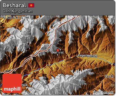 Physical 3D Map of Besharal