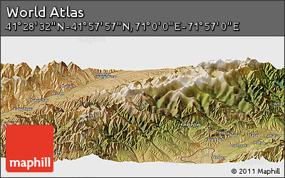 Satellite Panoramic Map of the Area around 41° 43' 14" N, 71° 28' 29" E