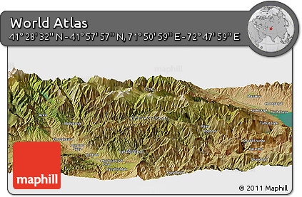 Satellite Panoramic Map of the Area around 41° 43' 14" N, 72° 19' 29" E