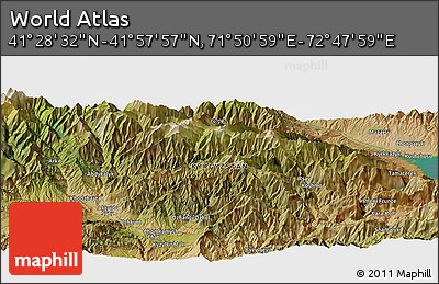 Satellite Panoramic Map of the Area around 41° 43' 14" N, 72° 19' 29" E