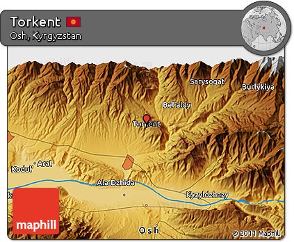 Physical 3D Map of Torkent
