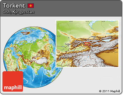 Physical Location Map of Torkent