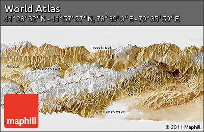 Satellite Panoramic Map of the Area around 41° 43' 14" N, 79° 7' 30" E