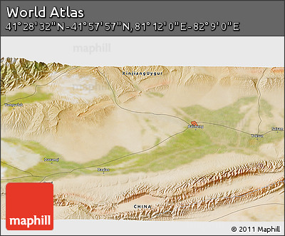 Satellite 3D Map of the Area around 41° 43' 14" N, 81° 40' 30" E