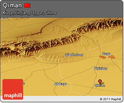 Physical Panoramic Map of Qiman