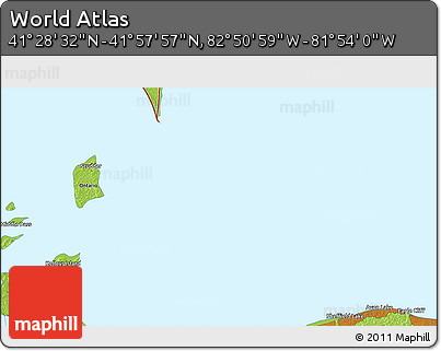 Physical 3D Map of the Area around 41° 43' 14" N, 82° 22' 30" W