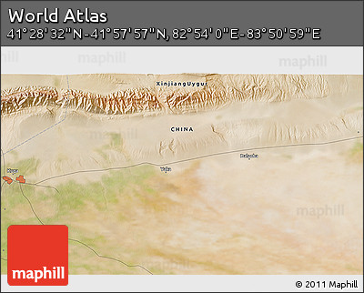 Satellite 3D Map of the Area around 41° 43' 14" N, 83° 22' 30" E