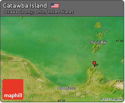 Satellite Map of Catawba Island