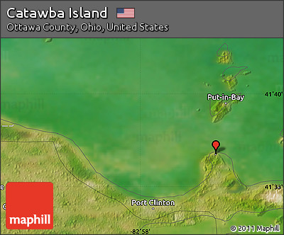 Satellite Map of Catawba Island