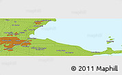 Physical Panoramic Map of the area around 41° 43' 14" N, 83° 13' 29" W