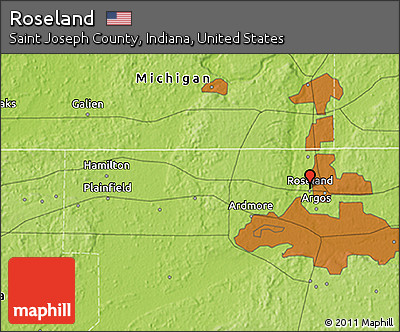 Physical 3D Map of Roseland