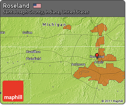Physical 3D Map of Roseland