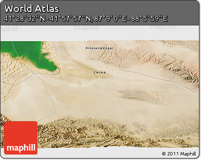 Satellite 3D Map of the Area around 41° 43' 14" N, 87° 37' 30" E