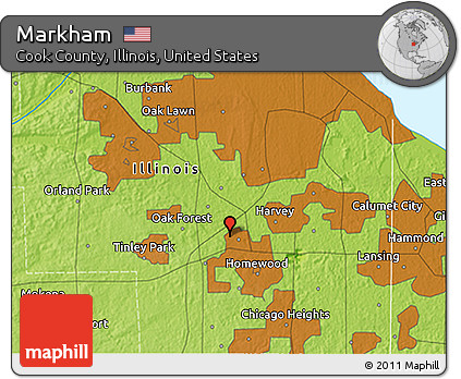 Physical 3D Map of Markham