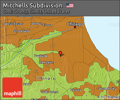Physical 3D Map of Mitchells Subdivision