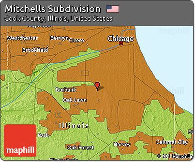 Physical 3D Map of Mitchells Subdivision