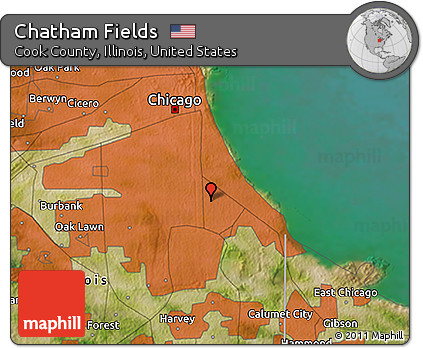 Satellite 3D Map of Chatham Fields