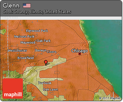 Satellite 3D Map of Glenn