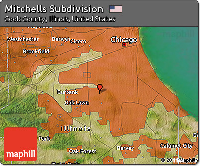 Satellite 3D Map of Mitchells Subdivision