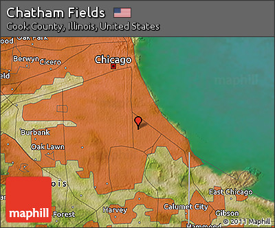 Satellite 3D Map of Chatham Fields